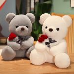 Cute Rose Bear Plush Toy – Perfect Valentine's and Birthday Gift