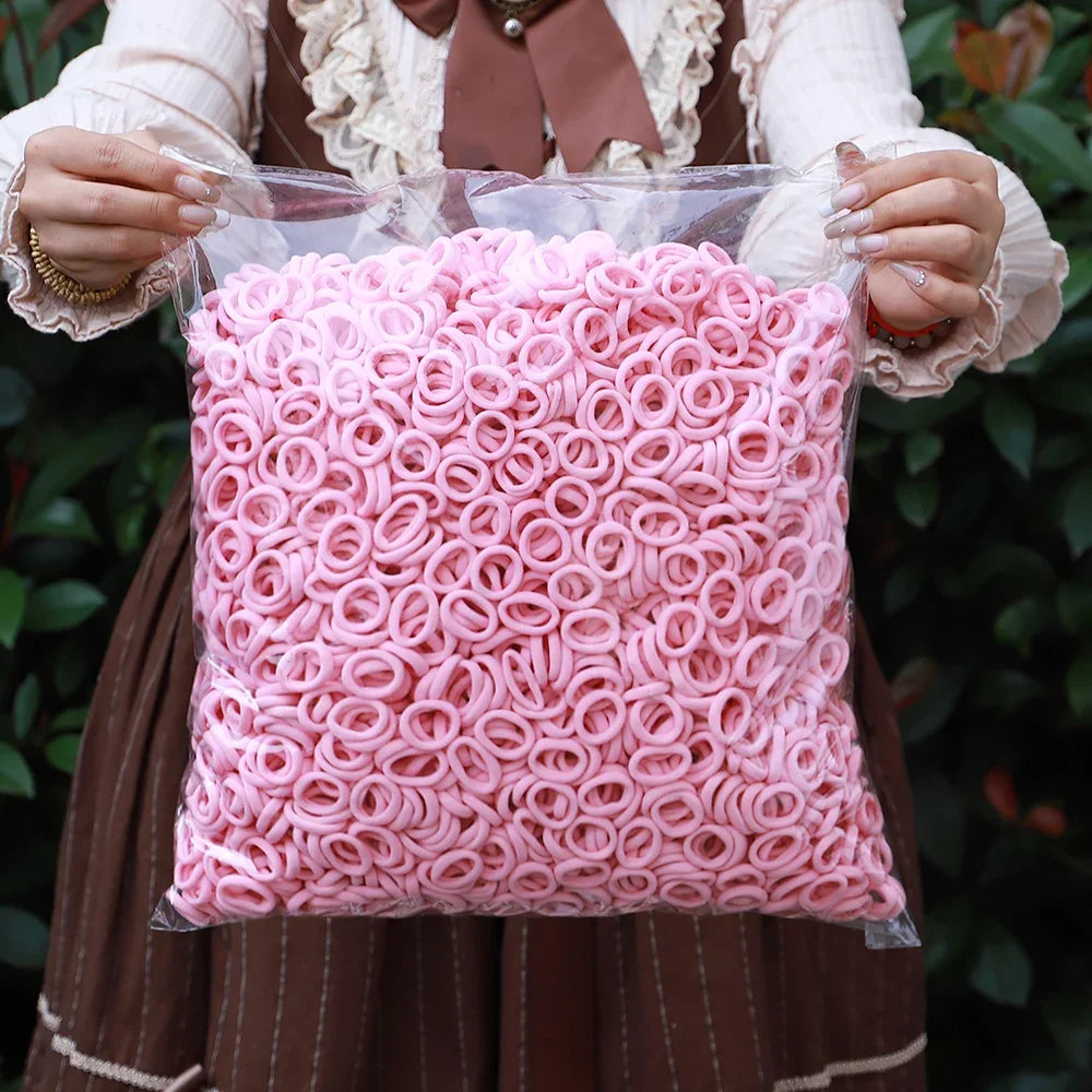 Colorful Basic Nylon Elastic Hair Ties – Perfect for Girls’ Ponytails - Image 13