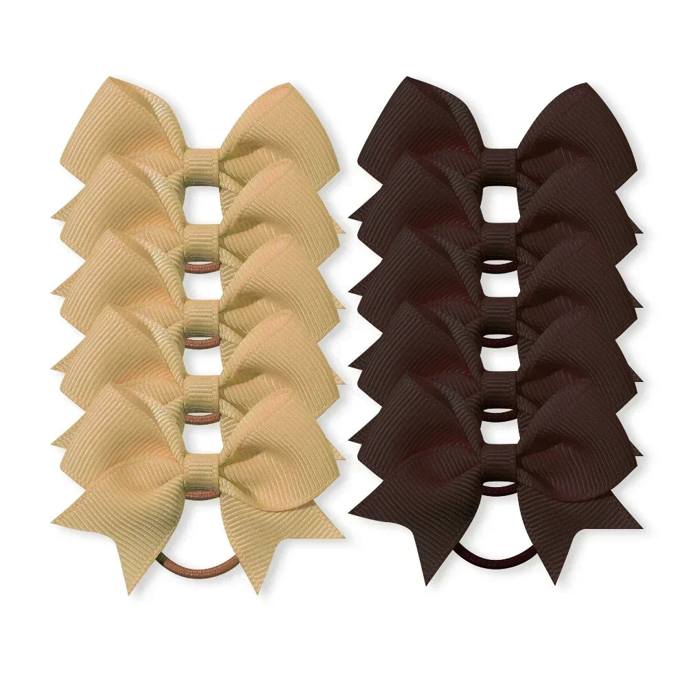 10Pcs Elastic Hair Ties with Ribbon Bows – Baby & Kids Gift Accessories - Image 14