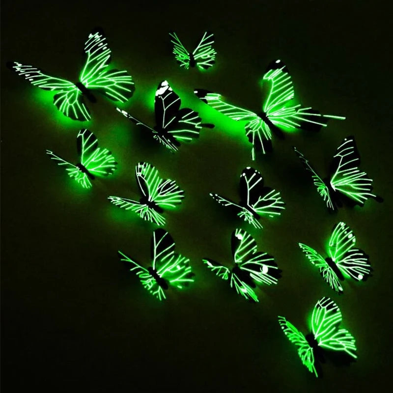 3D Luminous Butterfly Wall Stickers – DIY Home Decor Set - Image 4