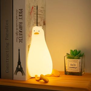 Cute Silicone Duck Lying Night Light