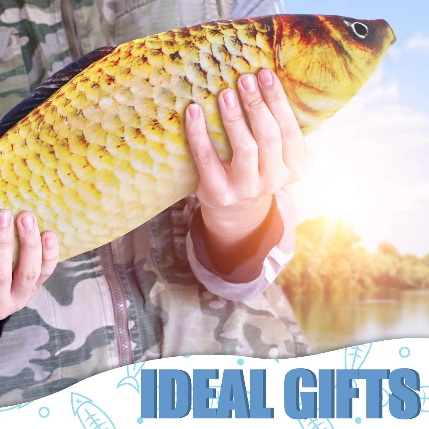 3D Simulation Gold Fish Plush Toys – Soft Carp Pillow - Image 2