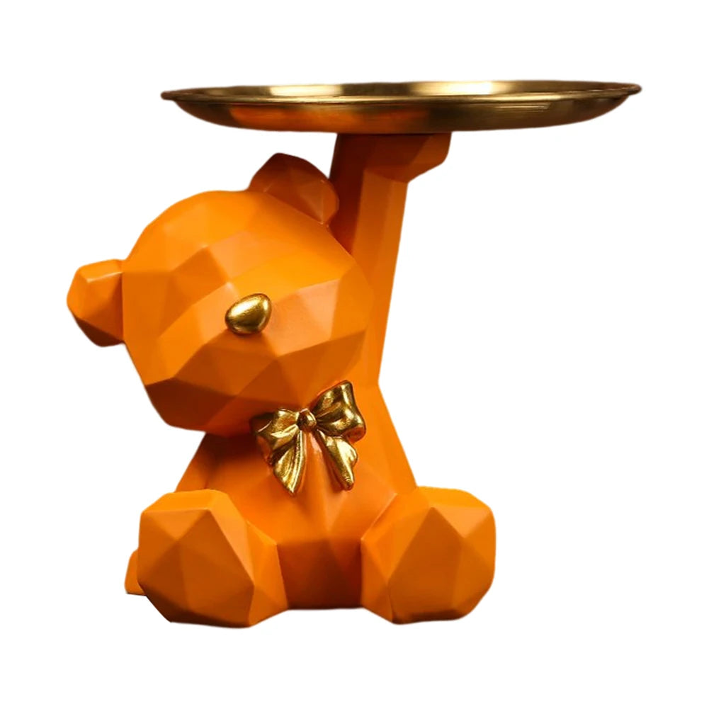 Geometric Bear Resin Sculpture - Image 11