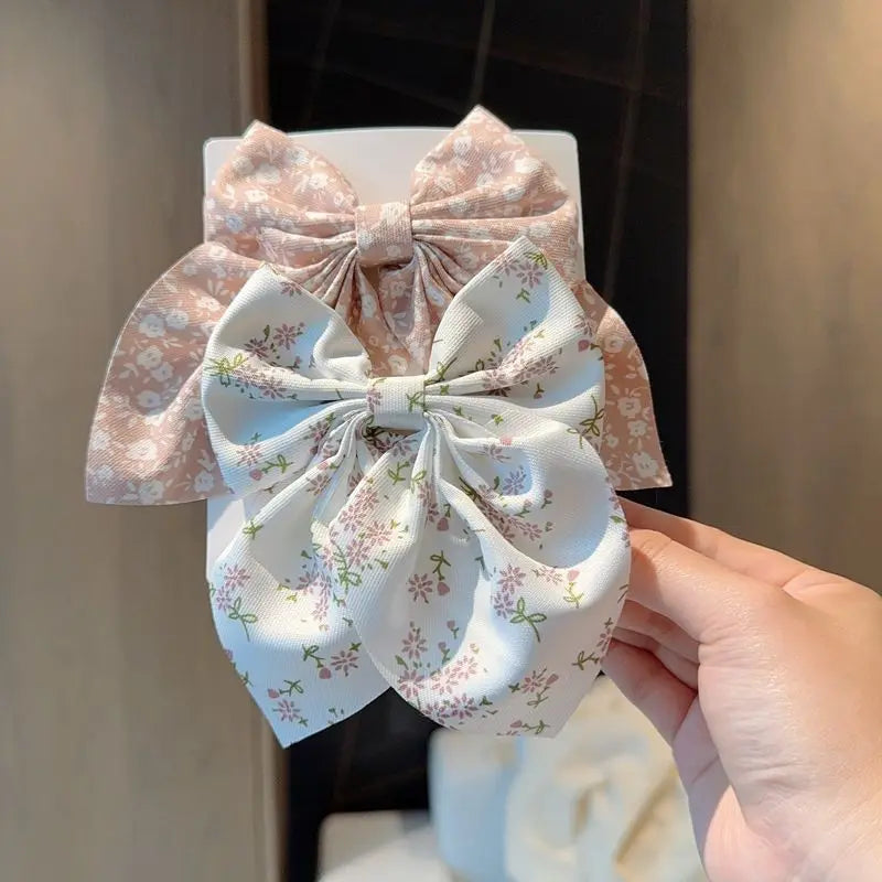 2PCS Solid Color Grosgrain Ribbon Hair Bows for Girls - Image 29