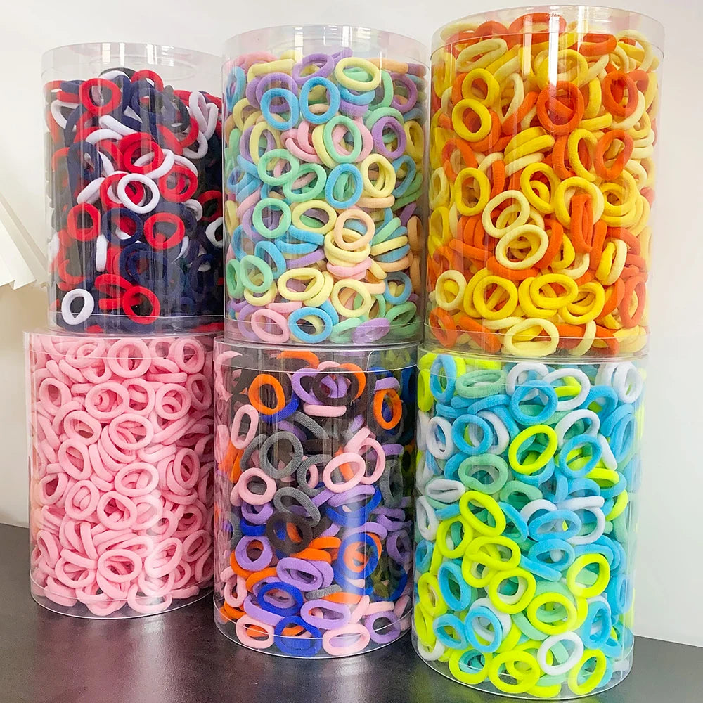 Colorful Basic Nylon Elastic Hair Ties – Perfect for Girls’ Ponytails - Image 3