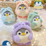 Cute Plush Toy Bear & Transforming Penguin Backpack