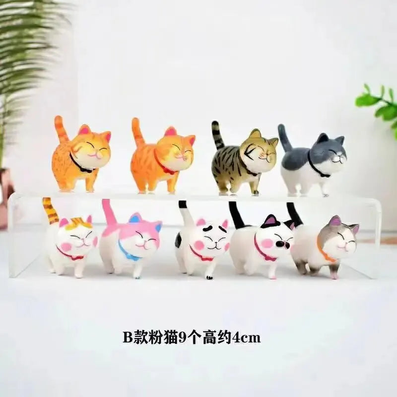 Adorable 9pcs Kawaii Cat Figurines – Perfect for Home Decor - Image 8
