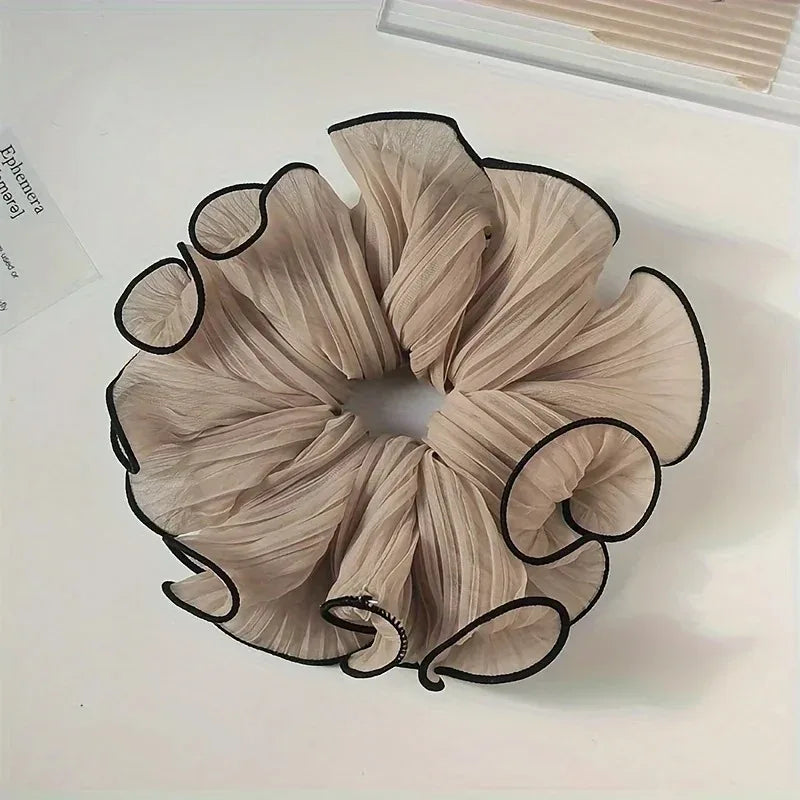 Elegant Korean Retro Oversized Chiffon Scrunchies for a Chic Look - Image 6
