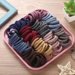 Vibrant Candy Colors Nylon Scrunchie Set