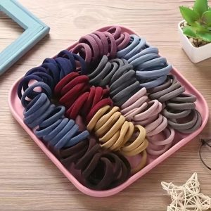 Vibrant Candy Colors Nylon Scrunchie Set