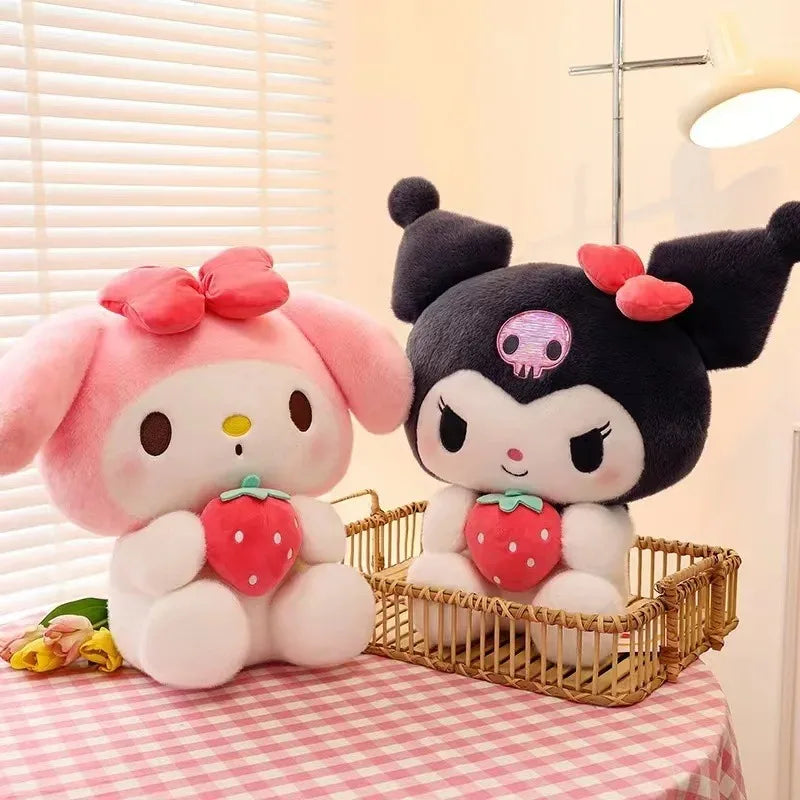 Sanrio Strawberry Kuromi Pillow Plush Toy – Soft Stuffed Animal - Image 2