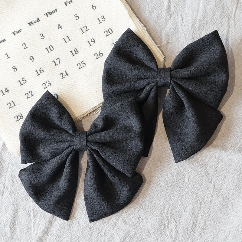 2PCS Solid Color Grosgrain Ribbon Hair Bows for Girls - Image 26