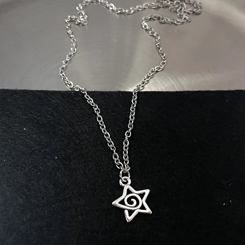 Y2K Flail Fire Heart Teeth Pendant Necklace – Fashion Jewelry - Image 3