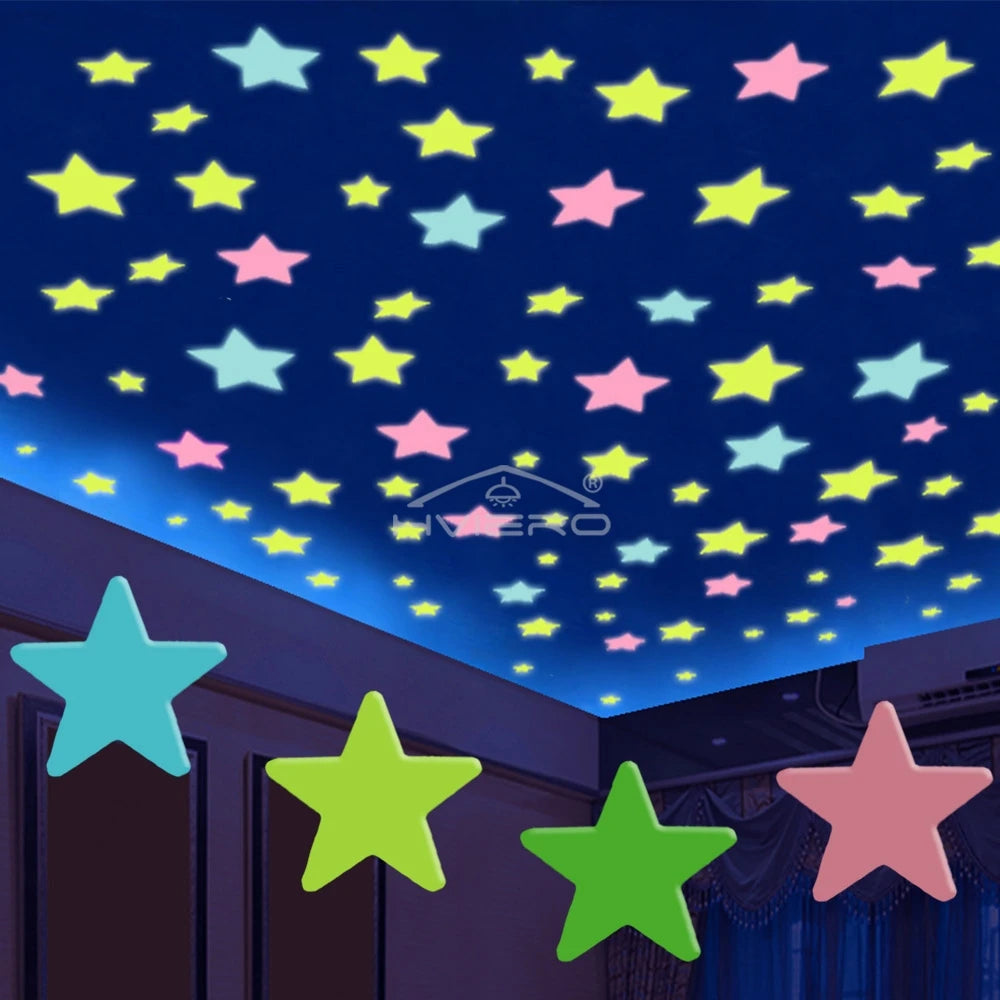 Transform Your Space with Star Glow In Dark Wall Stickers - Image 2
