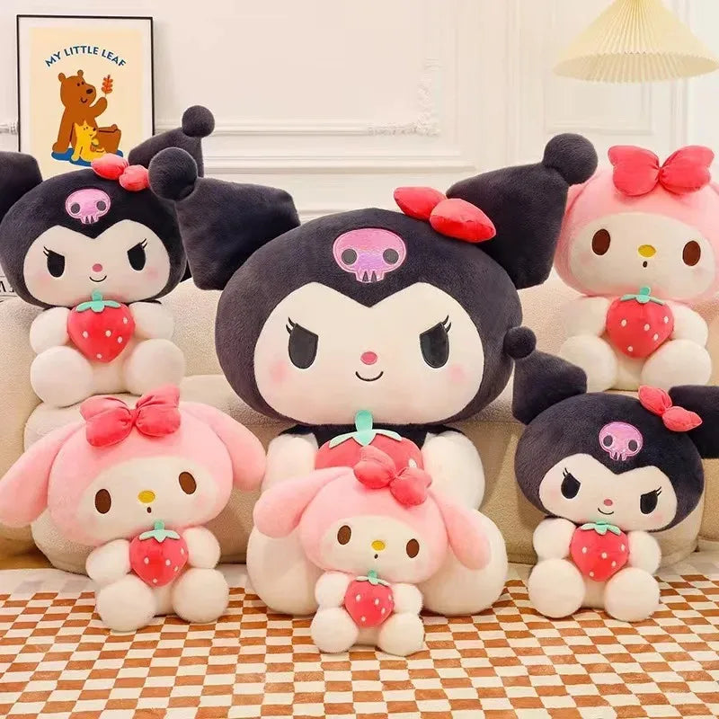Sanrio Strawberry Kuromi Pillow Plush Toy – Soft Stuffed Animal - Image 4