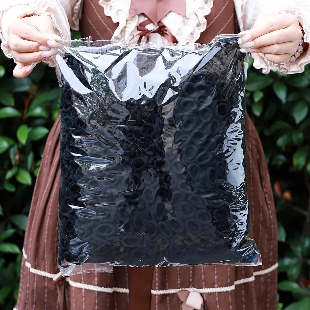 Colorful Basic Nylon Elastic Hair Ties – Perfect for Girls’ Ponytails - Image 17