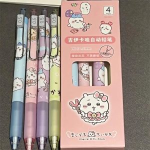 Chiikawa Mechanical Pencil Set – 4pcs Cute Cartoon Automatic Press Pencils