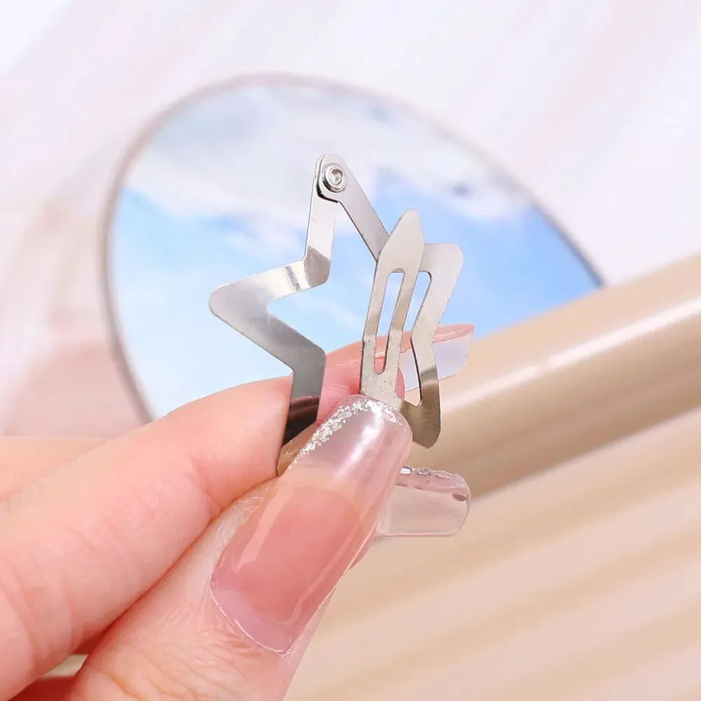 Y2K Silver Star Hair Clips – Stylish Hairpins for Trendsetters - Image 4