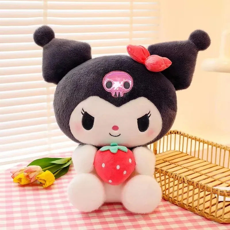 Sanrio Strawberry Kuromi Pillow Plush Toy – Soft Stuffed Animal - Image 5