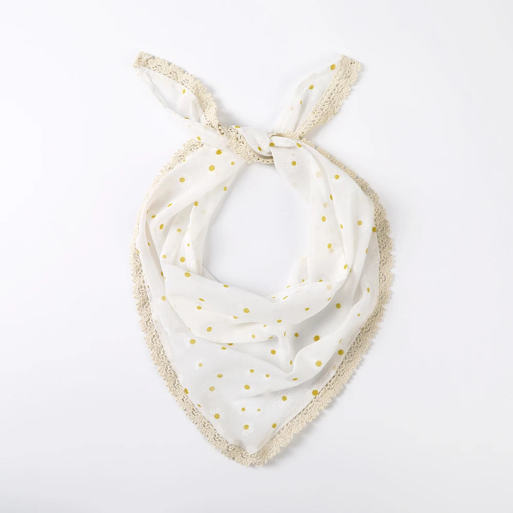 Fabric Printing Triangle Scarf Hair Bands – Floral Headbands for Women - Image 16