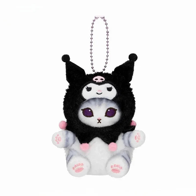 Kawaii Mofusand x Sanrio Plush Keychain – Adorable Backpack Pendant - Image 6