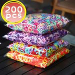 Colorful Nylon Elastic Hair Bands for Women & Girls – 100/200pcs Set