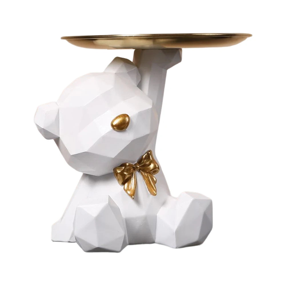Geometric Bear Resin Sculpture - Image 8