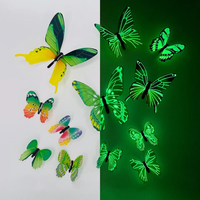 3D Luminous Butterfly Wall Stickers – DIY Home Decor Set - Image 9