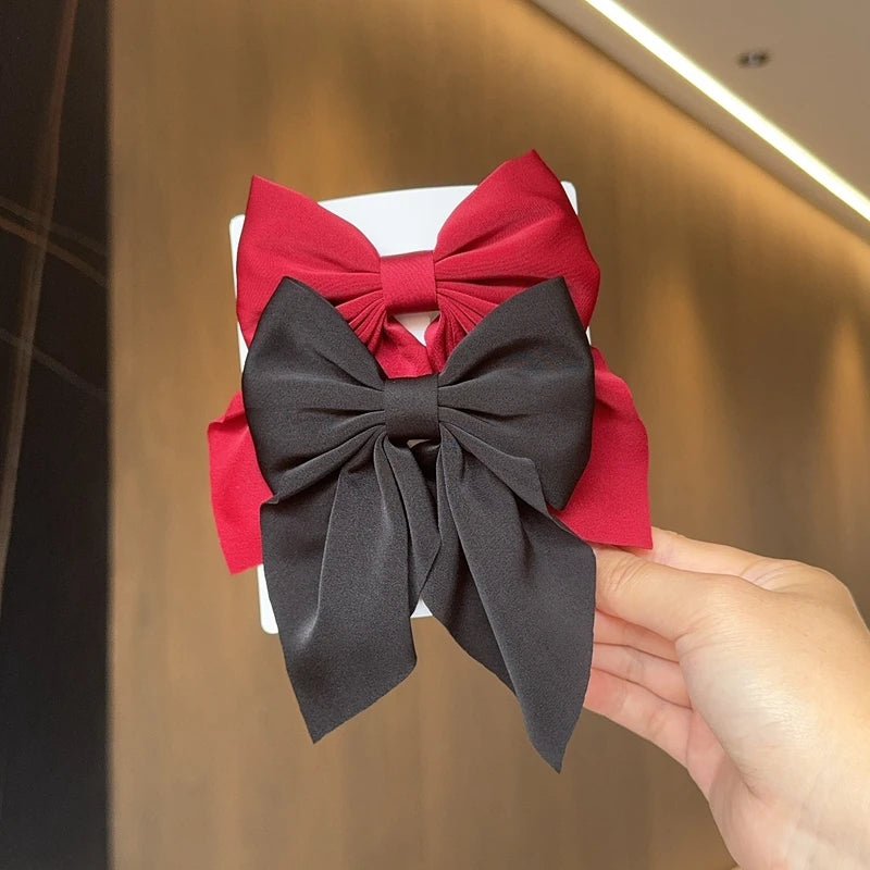2PCS Solid Color Grosgrain Ribbon Hair Bows for Girls - Image 20