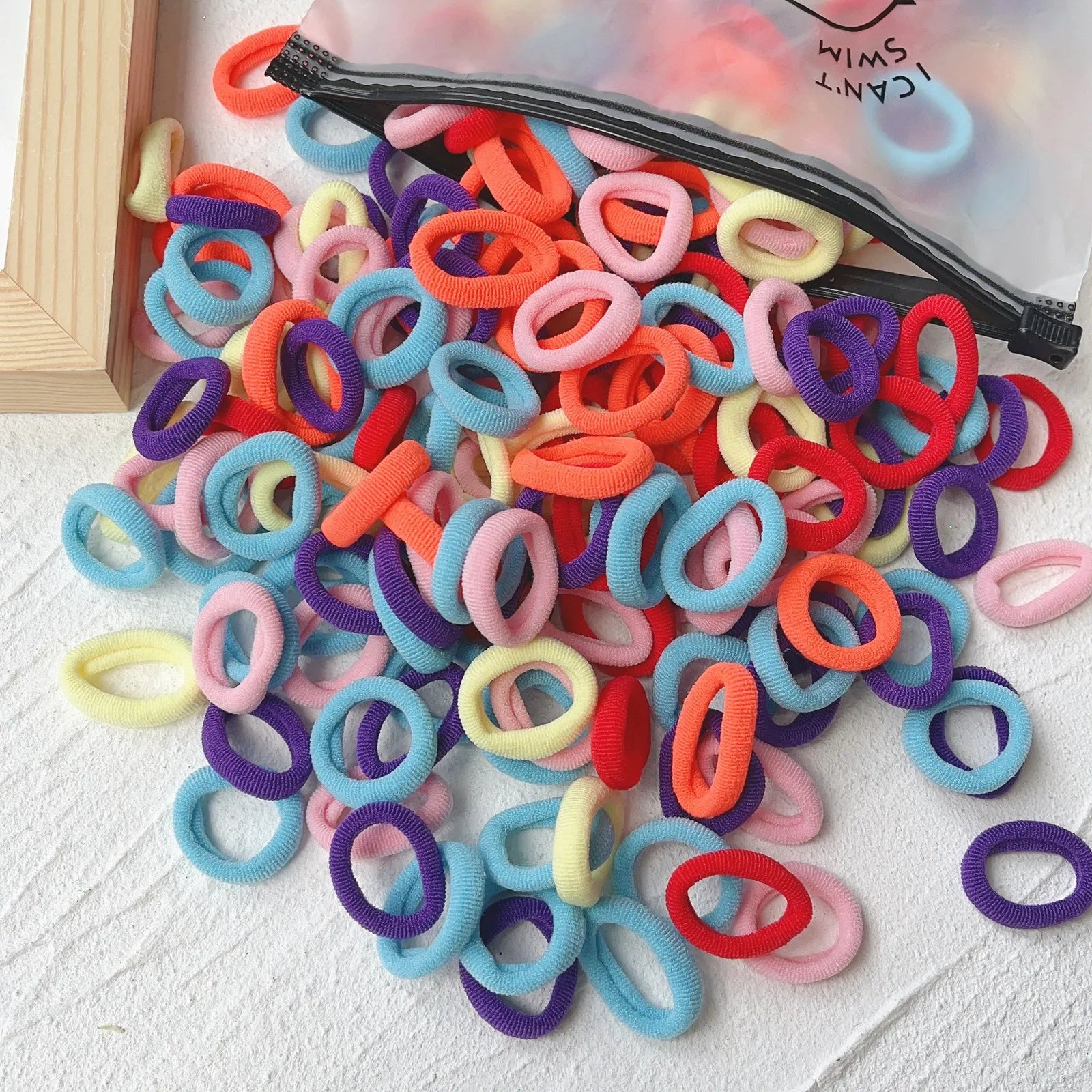 Kids Elastic Hair Bands – Colorful Scrunchies for Girls - Image 37