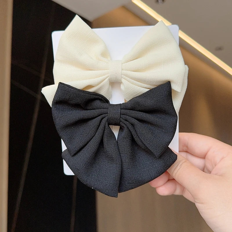 2PCS Solid Color Grosgrain Ribbon Hair Bows for Girls - Image 22