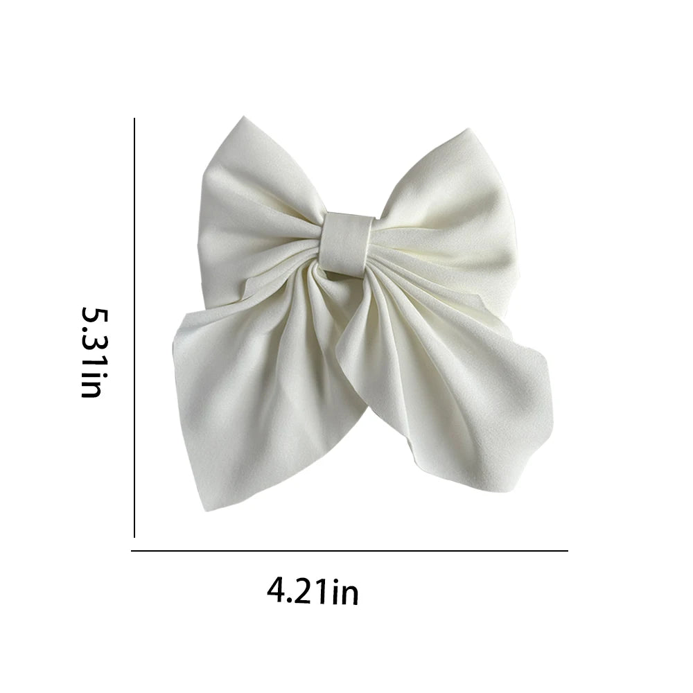 2PCS Solid Color Grosgrain Ribbon Hair Bows for Girls - Image 4