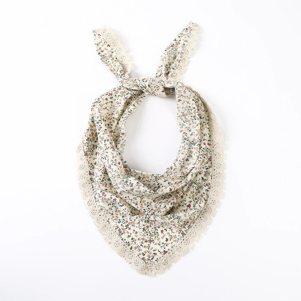 Fabric Printing Triangle Scarf Hair Bands – Floral Headbands for Women - Image 14