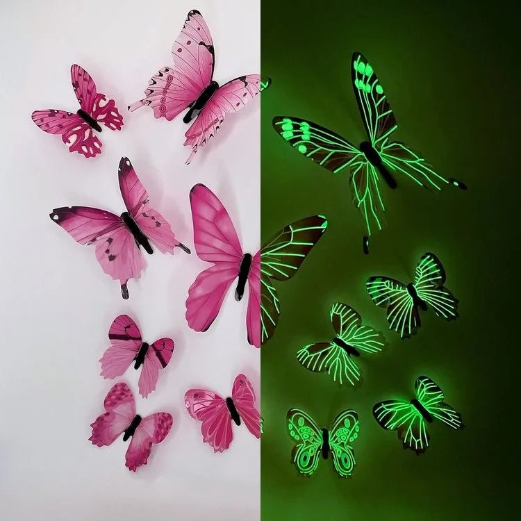 3D Luminous Butterfly Wall Stickers – DIY Home Decor Set - Image 8