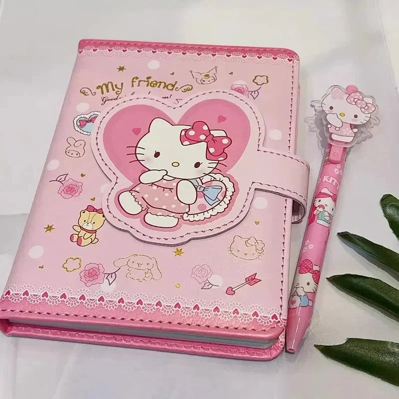 Sanrio Notebook and Stationery Set – Kuromi, Hello Kitty, Cinnamoroll - Image 3